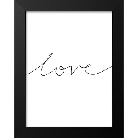 Love Poster Black Modern Wood Framed Art Print by Urban Road