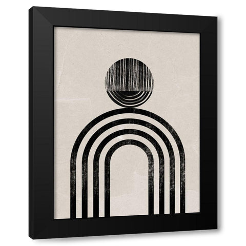 Tanzania Black Modern Wood Framed Art Print with Double Matting by Urban Road