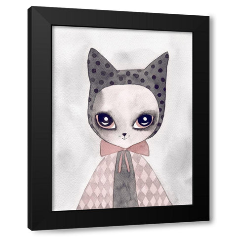 Felina Furr Poster Black Modern Wood Framed Art Print by Urban Road