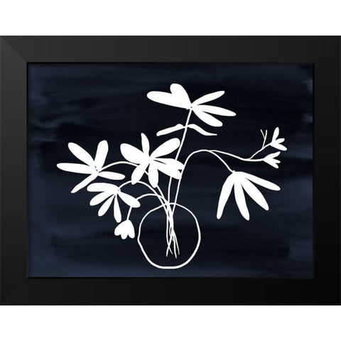 Indigo Etchings III Poster Black Modern Wood Framed Art Print by Urban Road