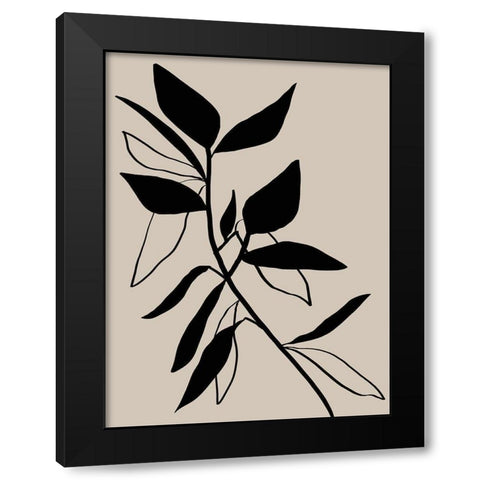 Beige Etchings I Poster Black Modern Wood Framed Art Print with Double Matting by Urban Road