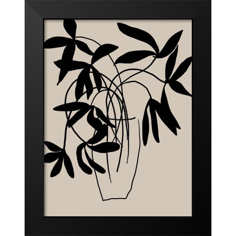 Beige Etchings II Poster Black Modern Wood Framed Art Print by Urban Road