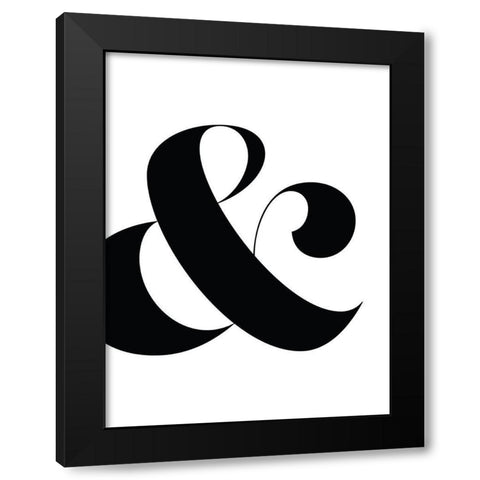 Ampersand Poster Black Modern Wood Framed Art Print by Urban Road