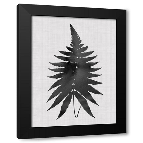 Fern Black Poster Black Modern Wood Framed Art Print by Urban Road