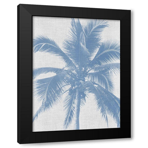 Denim Palms II Poster Black Modern Wood Framed Art Print with Double Matting by Urban Road