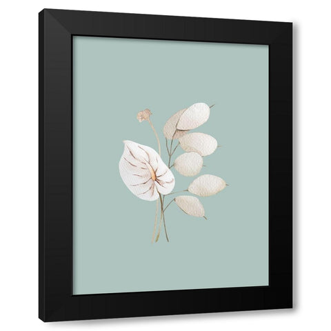 Mint Anthurium II Poster Black Modern Wood Framed Art Print with Double Matting by Urban Road