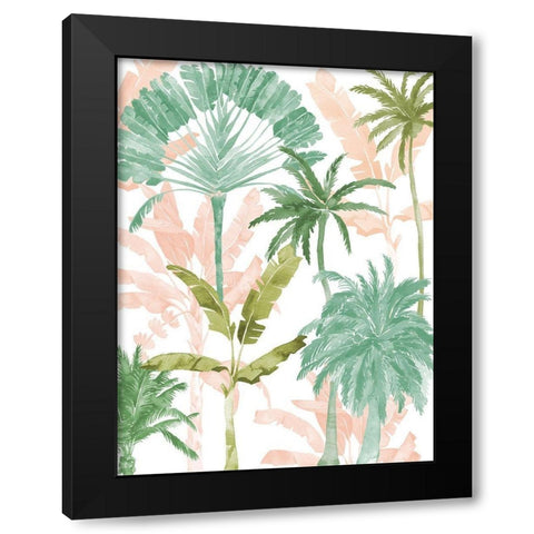 Exotic Palms I Poster Black Modern Wood Framed Art Print with Double Matting by Urban Road