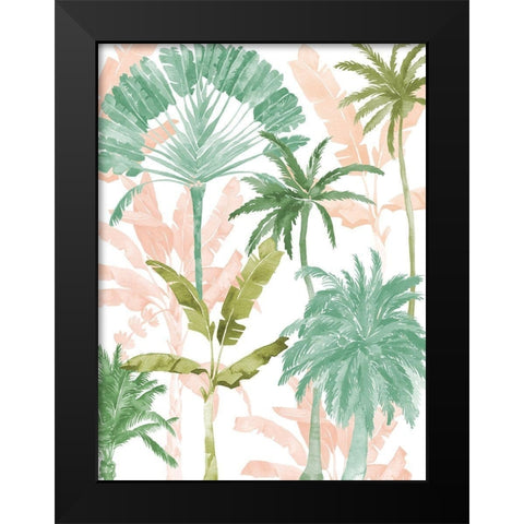 Exotic Palms I Poster Black Modern Wood Framed Art Print by Urban Road