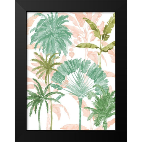 Exotic Palms II Poster Black Modern Wood Framed Art Print by Urban Road