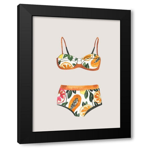 Swimsuit III Poster Black Modern Wood Framed Art Print by Urban Road