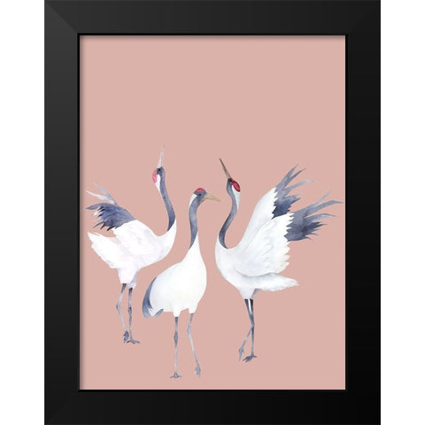 Cranes Poster Black Modern Wood Framed Art Print by Urban Road