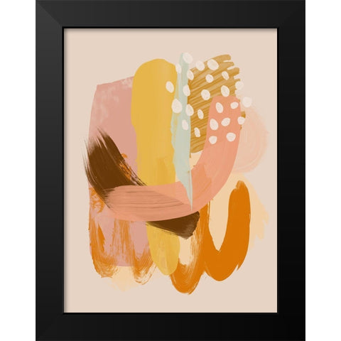 A Golden Mood Poster Black Modern Wood Framed Art Print by Urban Road