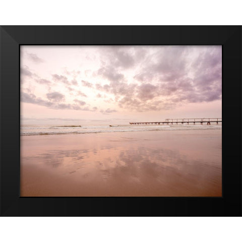 The Pier Poster Black Modern Wood Framed Art Print by Urban Road