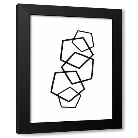 Invert Poster Black Modern Wood Framed Art Print with Double Matting by Urban Road