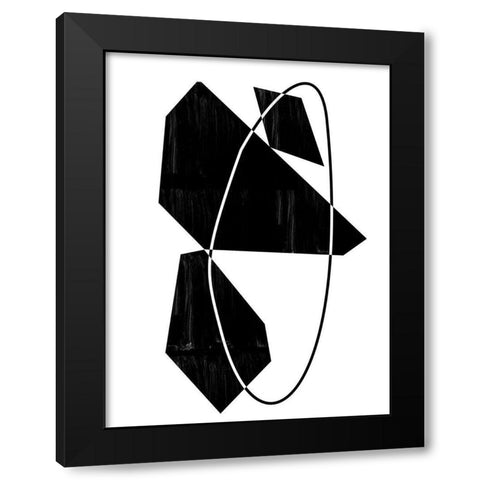 Contour II Poster Black Modern Wood Framed Art Print with Double Matting by Urban Road