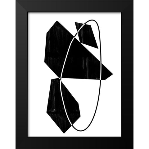 Contour II Poster Black Modern Wood Framed Art Print by Urban Road