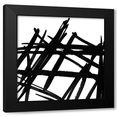 Boundary Poster Black Modern Wood Framed Art Print with Double Matting by Urban Road