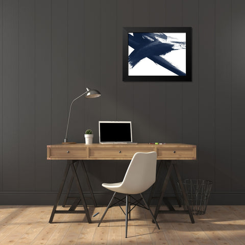 Total X - Evening Ink Black Modern Wood Framed Art Print by Urban Road