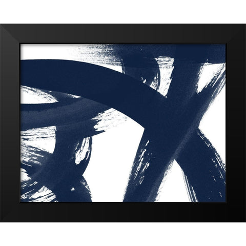 Changing Lanes - Evening Ink Black Modern Wood Framed Art Print by Urban Road