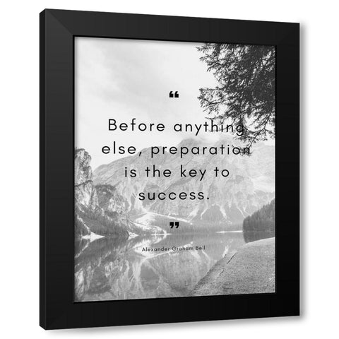 Alexander Graham Bell Quote: Key to Success Black Modern Wood Framed Art Print with Double Matting by ArtsyQuotes