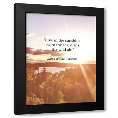 Ralph Waldo Emerson Quote: Swim the Sea Black Modern Wood Framed Art Print by ArtsyQuotes