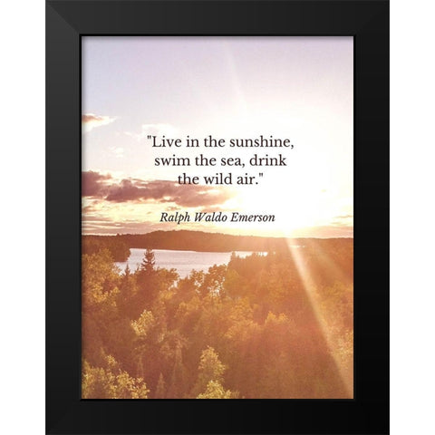 Ralph Waldo Emerson Quote: Swim the Sea Black Modern Wood Framed Art Print by ArtsyQuotes