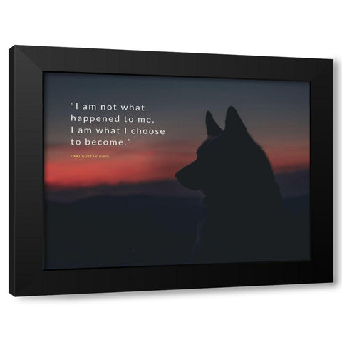 Carl Gustav Jung Quote: I Choose to Become Black Modern Wood Framed Art Print by ArtsyQuotes