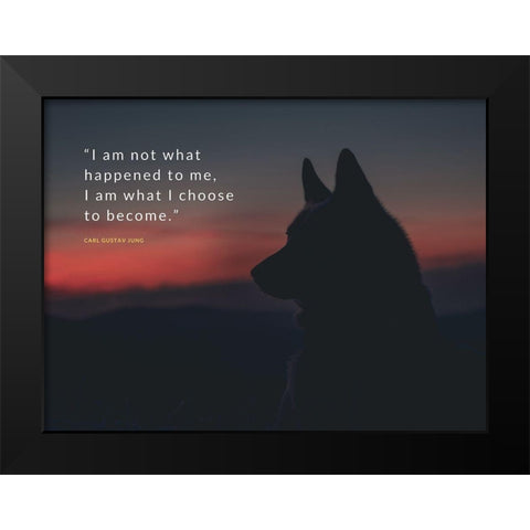 Carl Gustav Jung Quote: I Choose to Become Black Modern Wood Framed Art Print by ArtsyQuotes