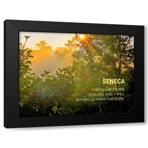 Seneca Quote: Leading the Pack Black Modern Wood Framed Art Print by ArtsyQuotes