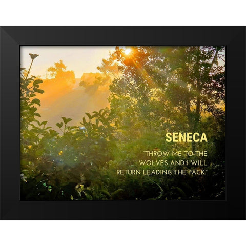 Seneca Quote: Leading the Pack Black Modern Wood Framed Art Print by ArtsyQuotes
