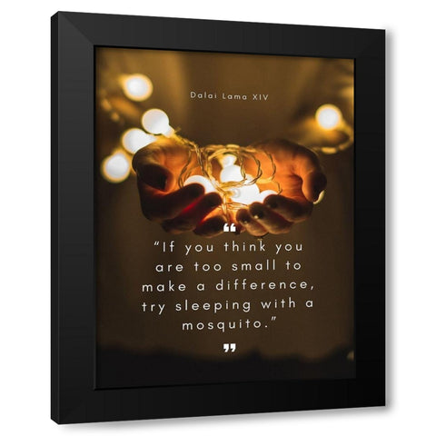 Dalai Lama Quote: Too Small Black Modern Wood Framed Art Print with Double Matting by ArtsyQuotes