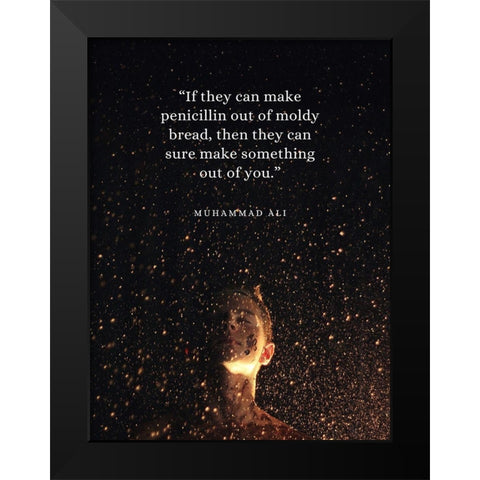 Muhammad Ali Quote: Make Something Black Modern Wood Framed Art Print by ArtsyQuotes