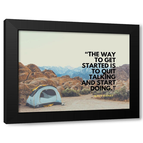 Walt Disney Quote: The Way Black Modern Wood Framed Art Print by ArtsyQuotes