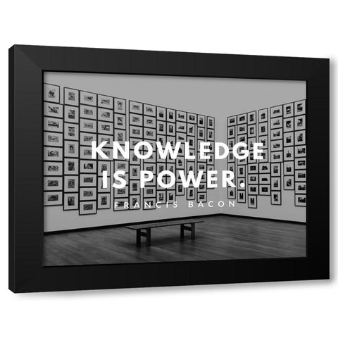 Francis Bacon Quote: Knowledge is Power Black Modern Wood Framed Art Print with Double Matting by ArtsyQuotes