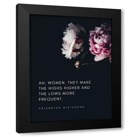 Friedrich Nietzsche Quote: Highs Higher Black Modern Wood Framed Art Print with Double Matting by ArtsyQuotes