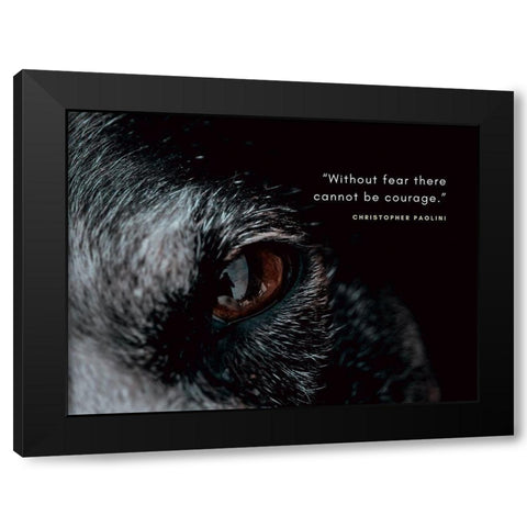 Christopher Paolini Quote: Without Fear Black Modern Wood Framed Art Print by ArtsyQuotes