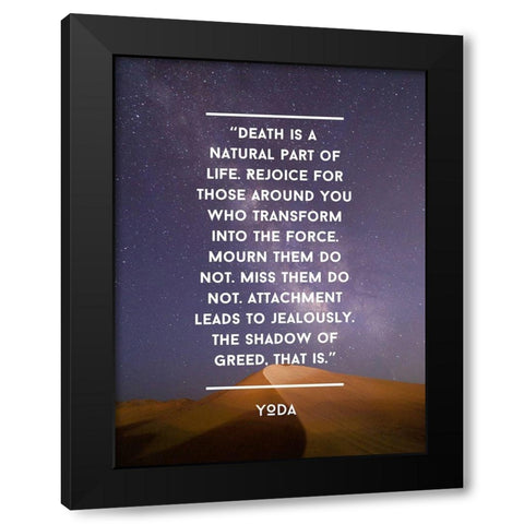 Yoda Quote: Rejoice Black Modern Wood Framed Art Print by ArtsyQuotes