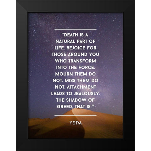 Yoda Quote: Rejoice Black Modern Wood Framed Art Print by ArtsyQuotes