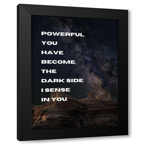 Yoda Quote: Powerful Black Modern Wood Framed Art Print with Double Matting by ArtsyQuotes