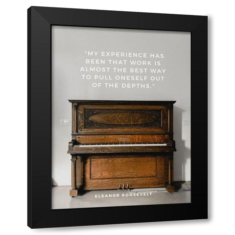 Eleanor Roosevelt Quote: My Experience Black Modern Wood Framed Art Print with Double Matting by ArtsyQuotes