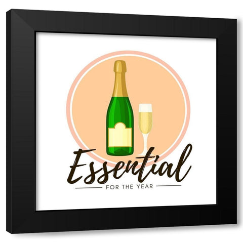 Artsy Quotes Quote: Essential Champagne Black Modern Wood Framed Art Print by ArtsyQuotes