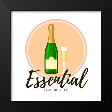 Artsy Quotes Quote: Essential Champagne Black Modern Wood Framed Art Print by ArtsyQuotes