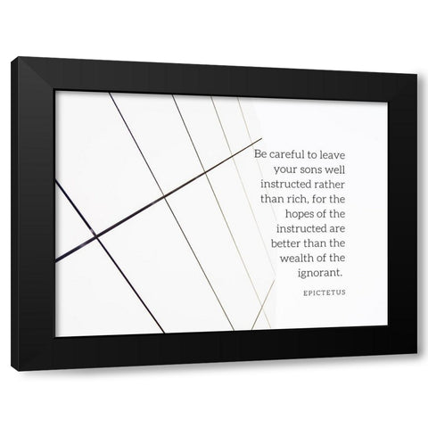 Epictetus Quote: Be Careful Black Modern Wood Framed Art Print with Double Matting by ArtsyQuotes