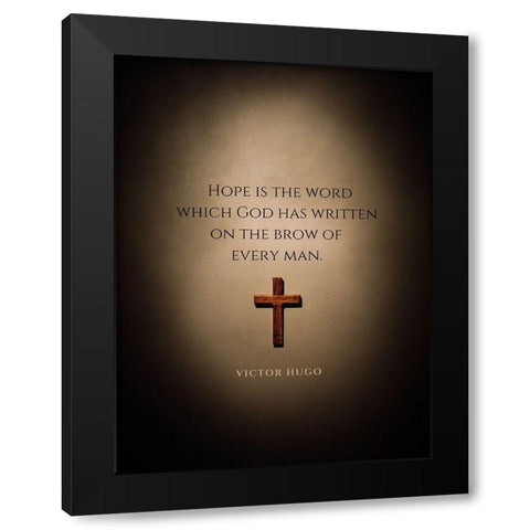 Victor Hugo Quote: Hope Black Modern Wood Framed Art Print with Double Matting by ArtsyQuotes