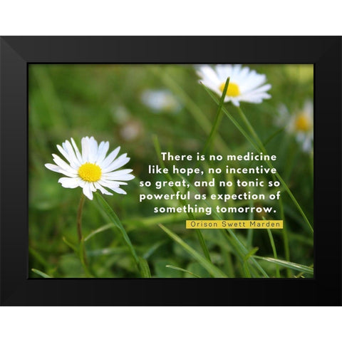 Orison Swett Marden Quote: Expectation Black Modern Wood Framed Art Print by ArtsyQuotes