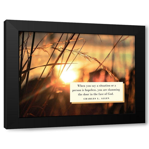 Charles L. Allen Quote: Slamming the Door Black Modern Wood Framed Art Print with Double Matting by ArtsyQuotes