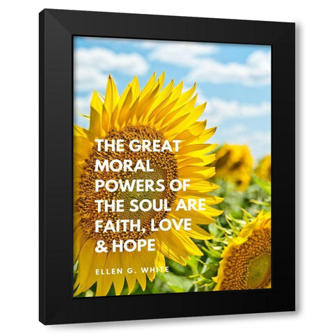 Ellen G. White Quote: Great Moral Powers Black Modern Wood Framed Art Print by ArtsyQuotes