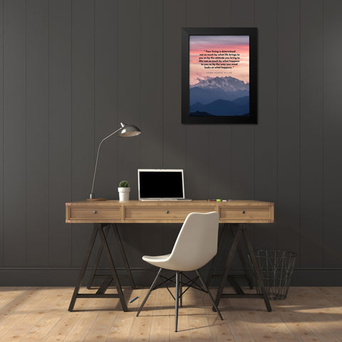 John Homer Miller Quote: Your Living is Determined Black Modern Wood Framed Art Print by ArtsyQuotes