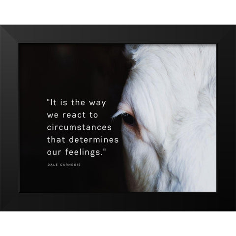 Dale Carnegie Quote: Our Feelings Black Modern Wood Framed Art Print by ArtsyQuotes