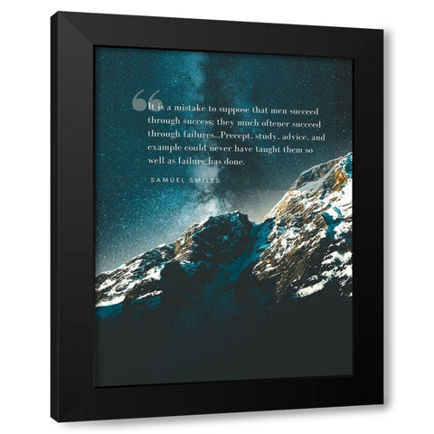 Samuel Smiles Quote: Succeed Through Success Black Modern Wood Framed Art Print with Double Matting by ArtsyQuotes